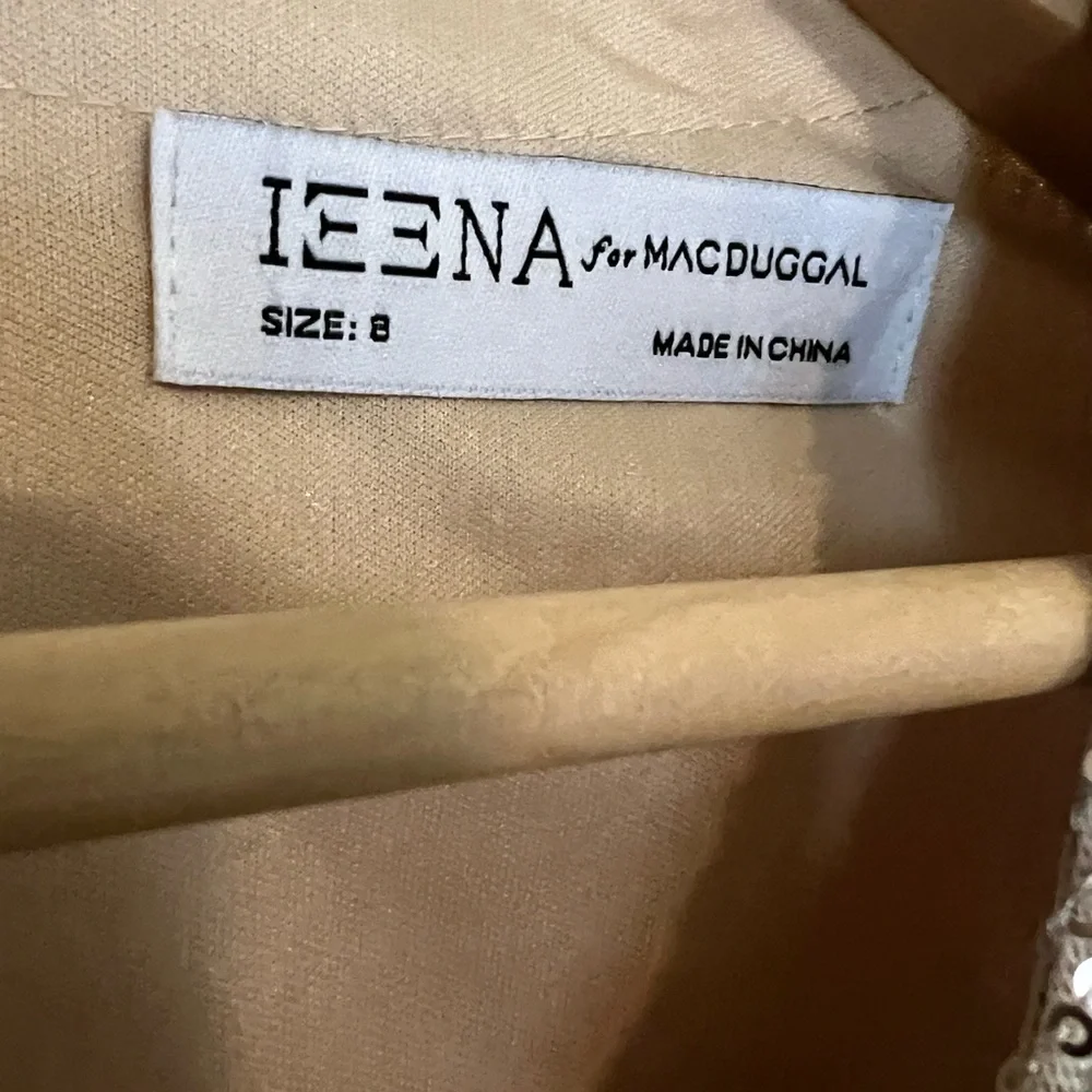 👗 NWT! Mac Duggal Sequin Knotted Hi Low  Dress - Picture 9 of 11